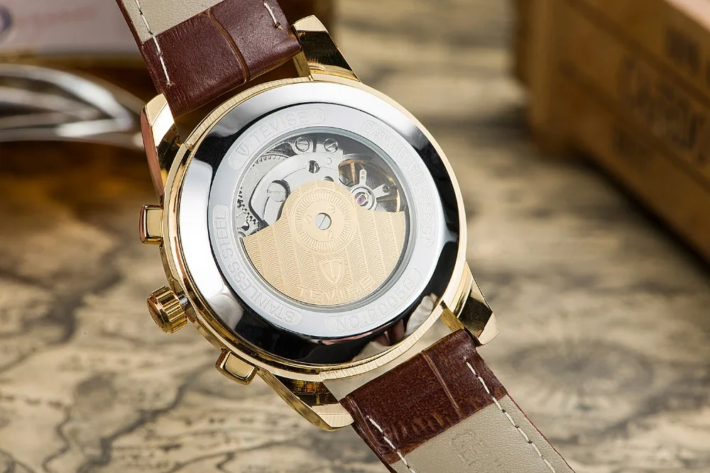 TEVISE Mechanical Watch Men Moon Phase Luminous 30m Waterproof Date Automatic Watch Male Chinese Brand Watches 2017 Fashion  (6)