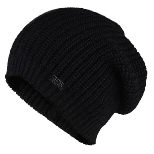 FURTALK шерстяная Круглая Шапочка шляпа для женщин осень зима вязаные шерстяные шапки Женская громоздкая шапочка Женская модная зимняя шапка для девочек - Цвет: Black