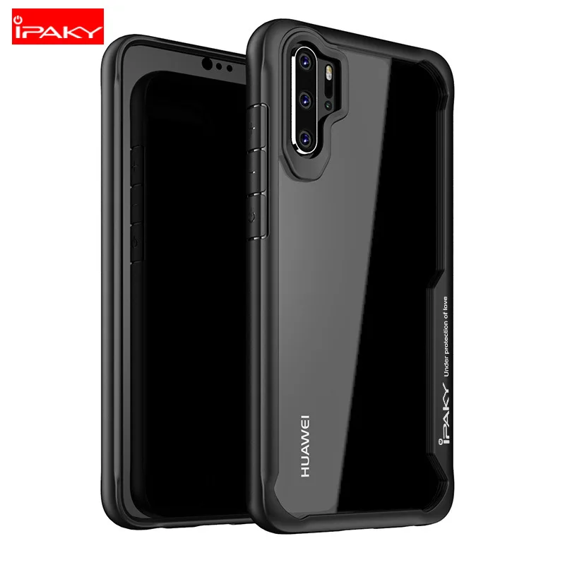 Чехол для huawei p30 pro ipaky силиконовый акриловый Гибридный противоударный Прозрачный