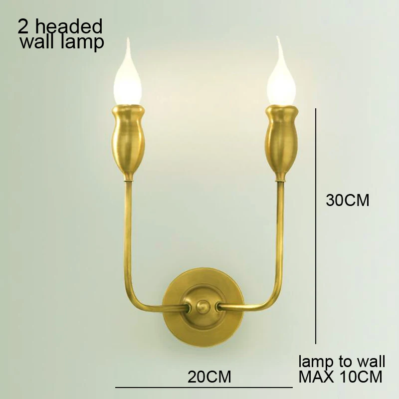 2 headed wall lamp