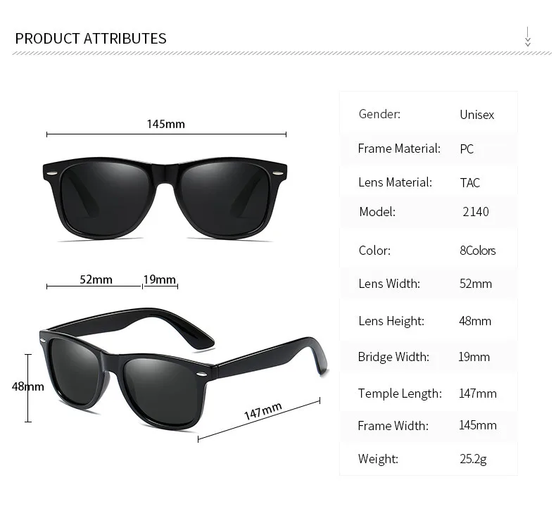 Классические солнцезащитные очки для мужчин и женщин, фирменный дизайн, модные солнцезащитные очки, поляризационные солнцезащитные очки