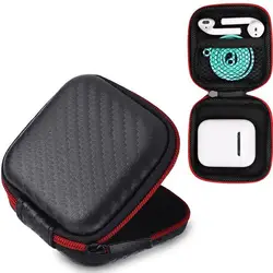 Black Zipper case for Earphones Case Box Size Holder Hard Shell EVA Carrying organizer outdoor carrier box bag for ear phones