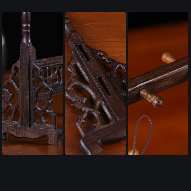 Günstige Chinesische Pinsel Aufhänger Kalligraphie Stift Halter Mahagoni Holz Ständer Hängen Pinsel Stift Rest Chinesischen Stil Schreibtisch Dekor Kunst Liefert