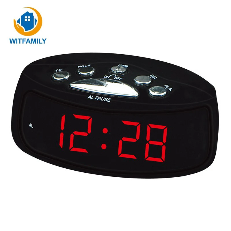 LED large digital plug in display desktop multi function creative digital alarm clock modern