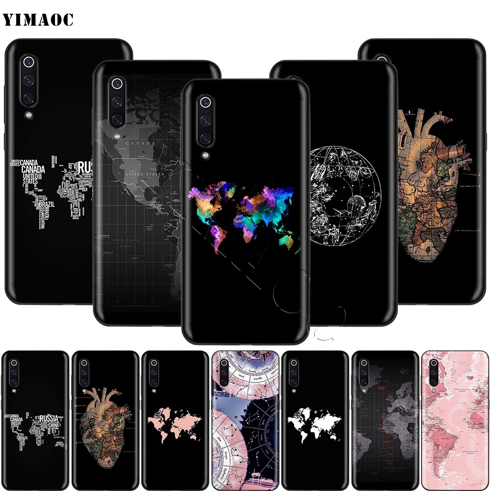 Чехол с изображением карты мира для Xiaomi Redmi Note 4 4x 4A 5 5A 6 7A 8 8T Pro Prime Plus K20 K30 Poco