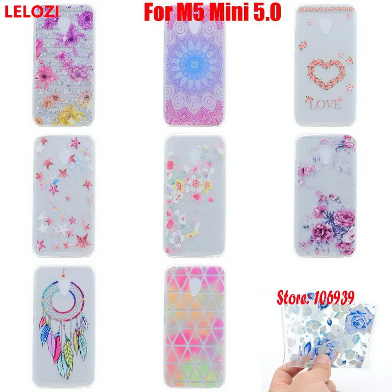 Lelozi мягкий прозрачный ТПУ ясно силиконовые Fundas Coque чехол Cove для Meizu M5 мини 5.0