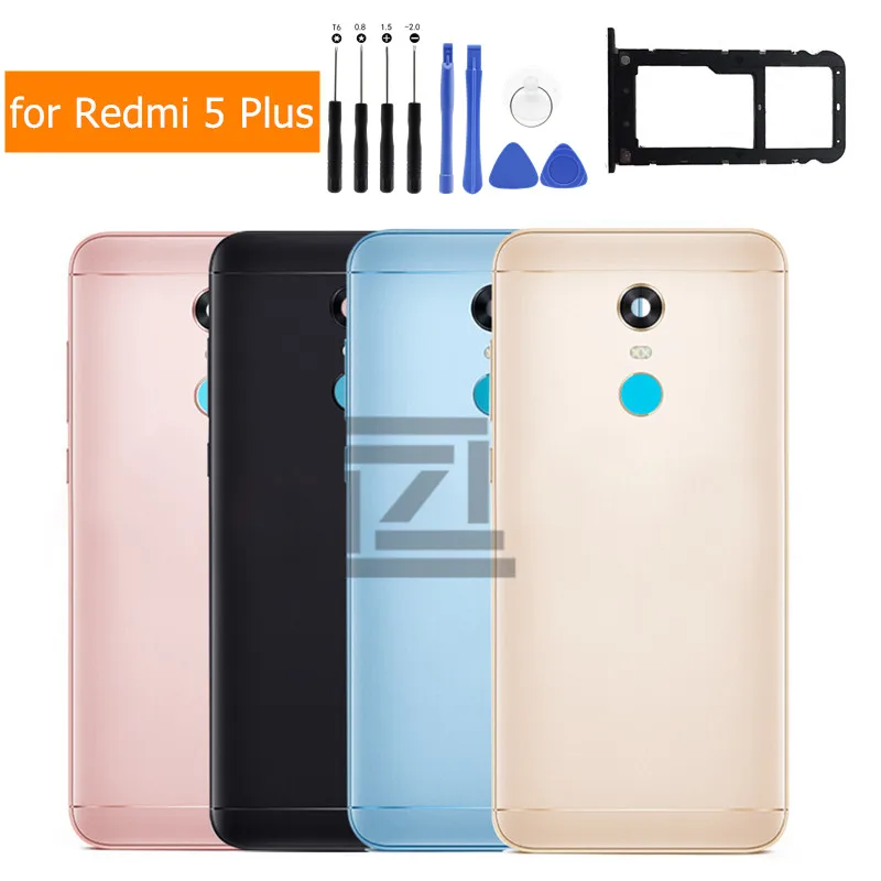

for Xiaomi Redmi 5 Plus Battery Back Cover Metal Rear Door Housing + Card Tray Holder for Redmi 5Plus Repair Spare Parts