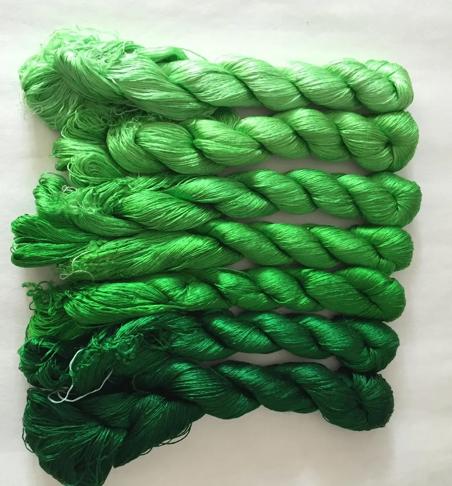 

7 skeins Chinese natural mulberry silk embroidery threads floss 440m per skein #90 440m per skein