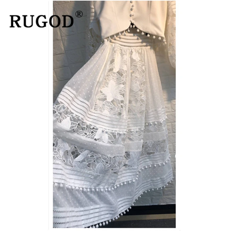 RUGOD/сексуальная белая женская блузка с глубоким v-образным вырезом; модные вечерние рубашки в горошек с принтом в стиле пэчворк; элегантные блузы с рукавами «фонарик»