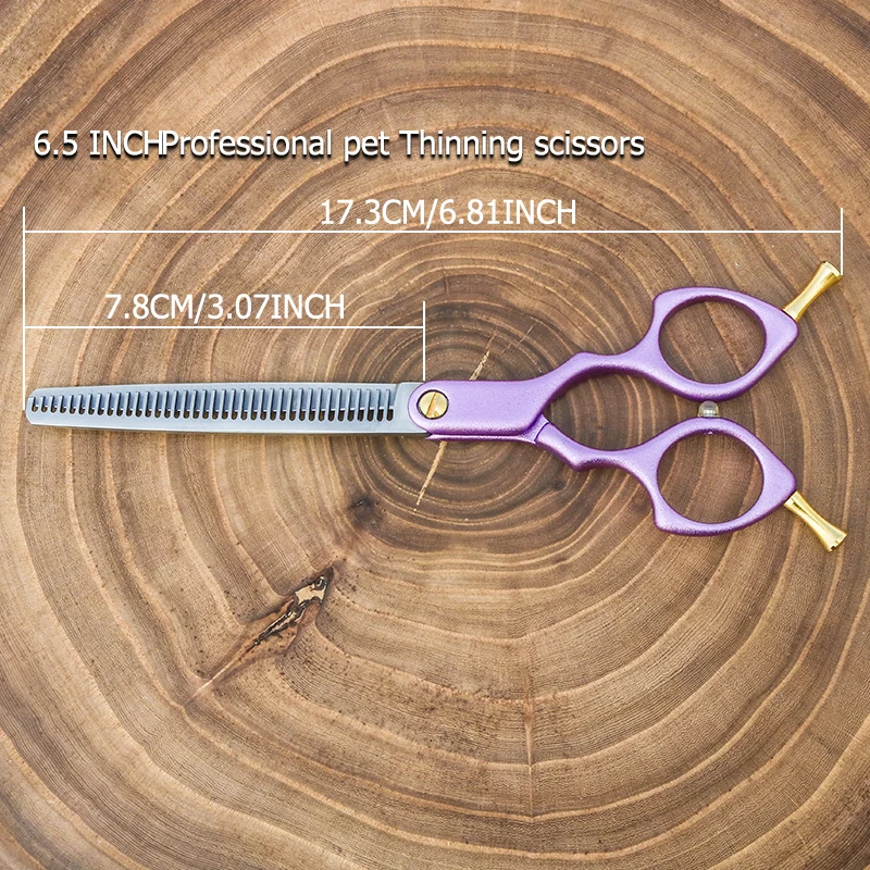 Professional Dog Grooming Scissors 6.5 Inch Dog Hair Thinning Scissors Light weight 6 color Japan 440C Kingbird dog grooming scissors dog grooming scissors kit