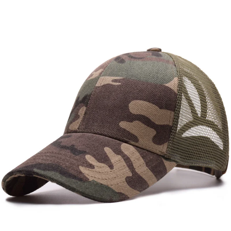 Women Summer Ponytail Baseball Cap Ladies Messy Bun Adjustable Sport Hat Camouflage Woman's Outdoor Snapback Mesh Caps CP0004 (4)