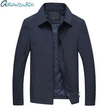 Grandwish мужская куртка весенне-осеннее пальто среднего возраста мужчины Turn-Down Воротник Slim Fit повседневные деловые куртки мужские. DA564