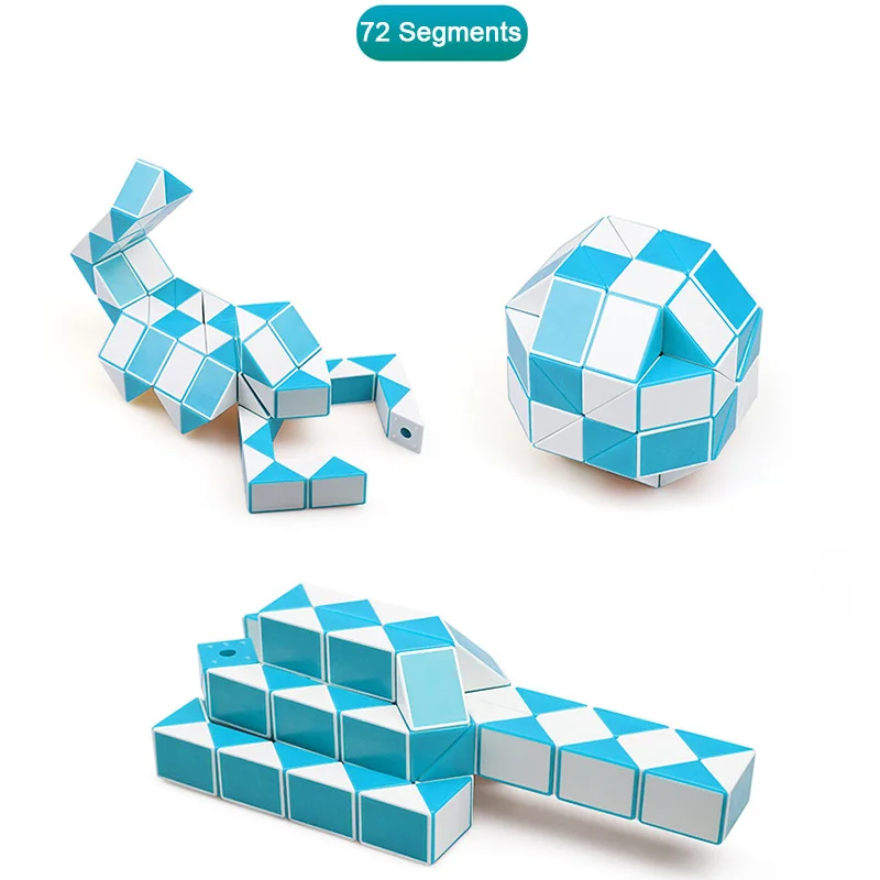 QIYI 48 сегментов магическое правило Змеиный куб эластичность изменен популярный твист трансформируемый малыш головоломка игрушка для детей