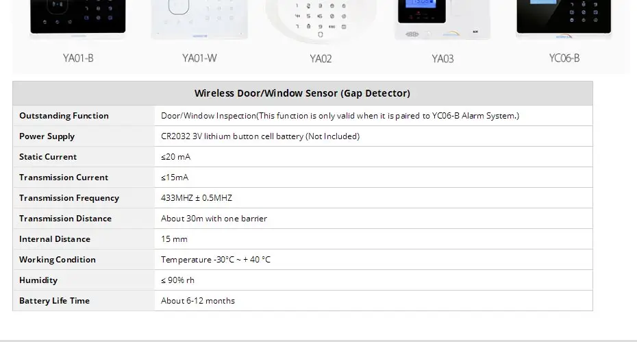 HOMSECUR 433 МГц A2-2 беспроводной датчик двери/окна для HOMSECUR 4G/3g/GSM/PSTN сигнализация