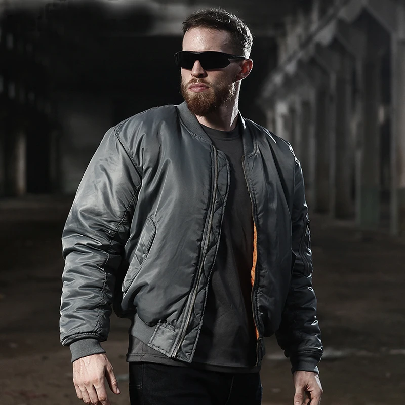 Grey Mfh Bomberjacke Ma Ma1 Jacket Military Jacket Bomber MA1