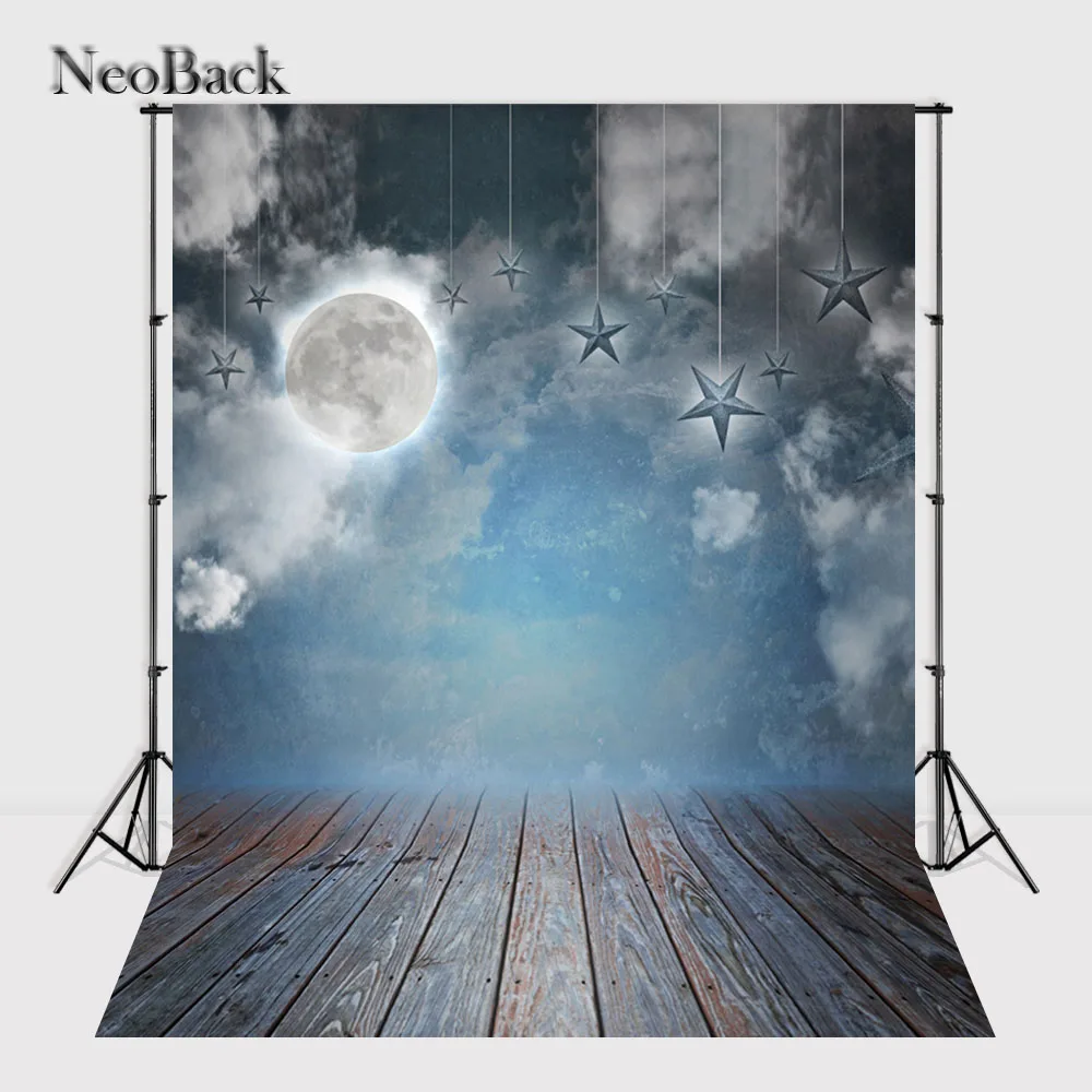 

NeoBack 5x7ft vinyl Cloth moon star backgrounds prop fondo children Digital Printed Studio Photo Backdrops B0005
