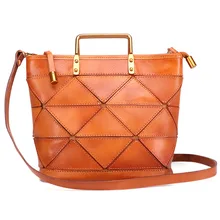 Натуральная кожа Женская Ручная сумка почтальон модная Алмазная сумка