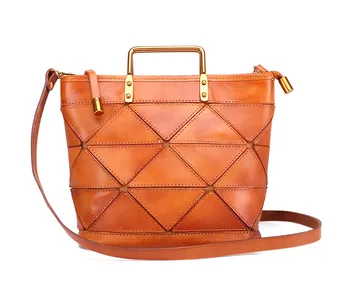 

free shipping real leather women hand bag messenger bag fashion diamond bag