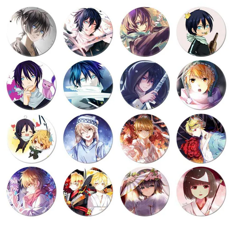 

Color 14-23 Anime Noragami Aragoto Yato Cosplay Badge Iki Hiyori Brooch Pin Yukine Collection Badge For Backpack Clothes