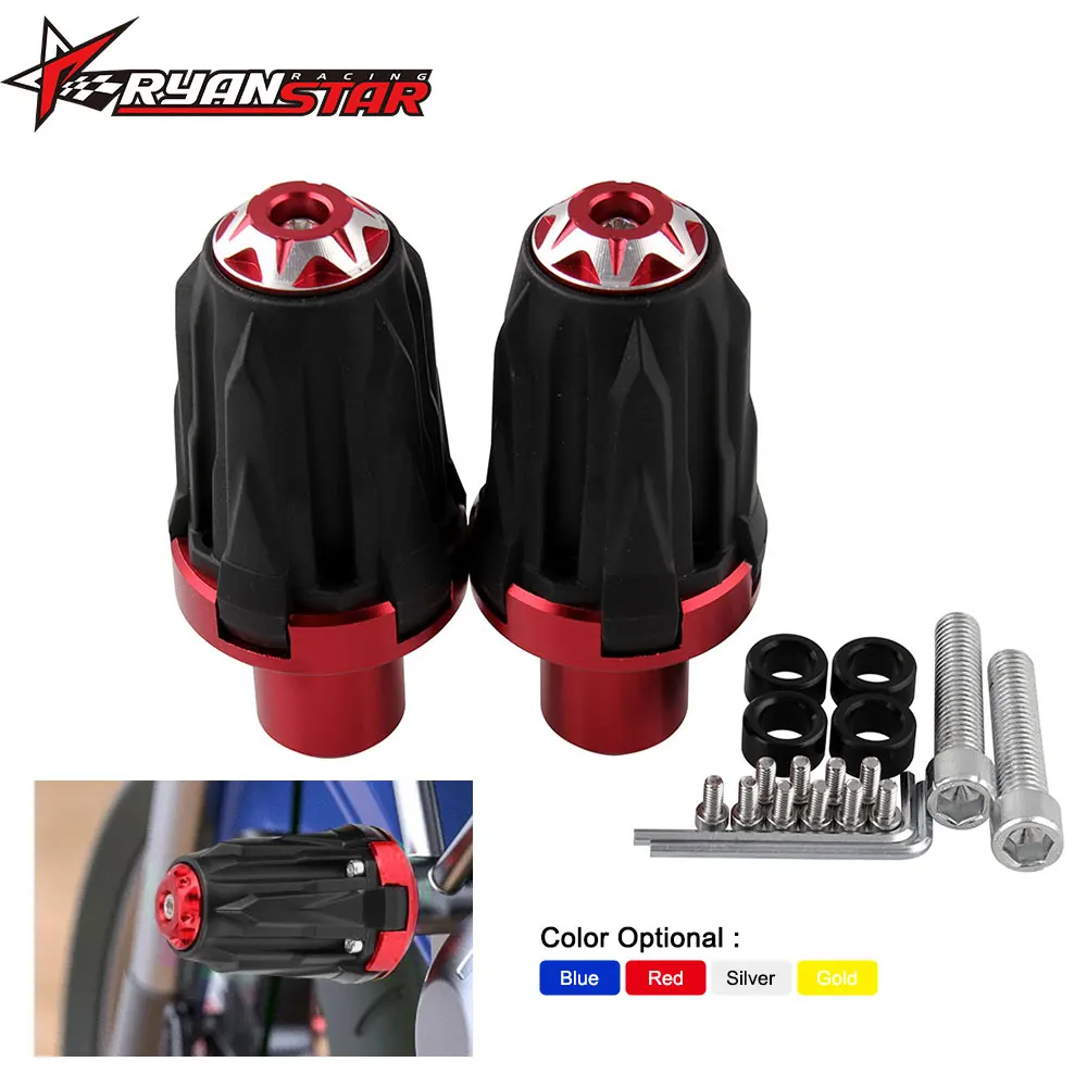 

1 Pair Motorcycle Falling Protector Exhaust Frame Slider Engine Protection Anti Crash Pad 10mm For Kawasaki YAMAHA Universal