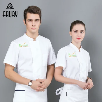 

High Quality Chef Jacket Hotel Bread Afternoon Tea Food Service Summer Barbr Bakery Diner Kitchen Ropa De Cocina Work Clothes