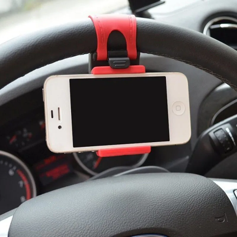

Universal Car Steering Wheel Mobile Phone Holder Bicycle Motorcycle GPS Mount Clip Stand Anti-Slip Mat For Toyota Kia Opel VW