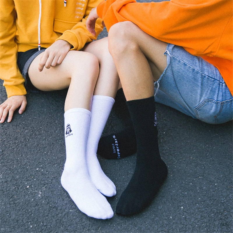 Moda sockmark, новые носки, мужские однотонные носки, длинные носки для скейтборда, носки в стиле хип-хоп, Meias, Звездные войны, с вышивкой, унисекс, Harajuku, Calcetines