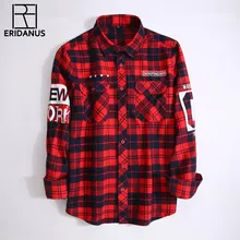 Брендовая Новая мужская повседневная клетчатая рубашка модная мягкая хлопковая фланелевая Мужская рубашка с длинным рукавом для отдыха M605