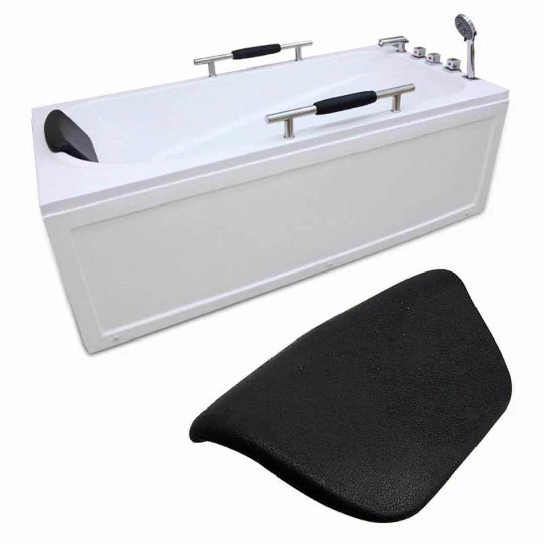 JX-LCLYL PU Bath Pillow Bathtub Spa Head Rest Neck Support Back Comfort Gift Tub Black