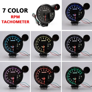 

12v 5 Inch RPM Meter Racing Car Gauge Tachometer 11000k With Led Shift Light 7 Color Displaying For 4 6 8 Cylinder Vehicles