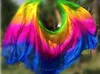 Customized Belly Dance Silk Veils Hand Thrown Scarf Shawl Gradient Rainbow 200cm 250cm 270cm Kids Adults Size Free Shipping ► Photo 2/6