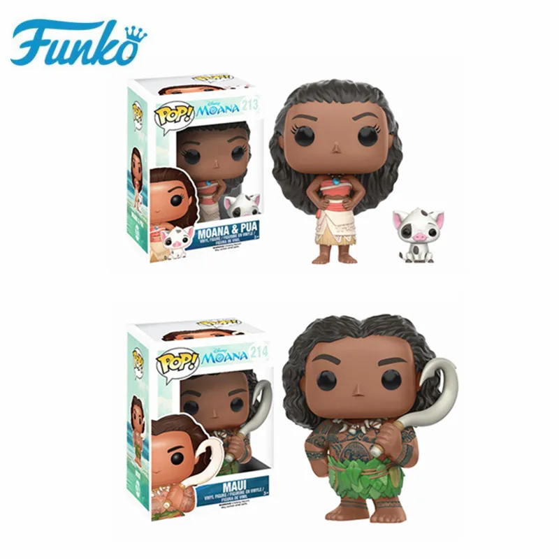 Оригинальный FUNKO POP Дисней Марин чудеса Моана наполовину сказочная Мауи экшн
