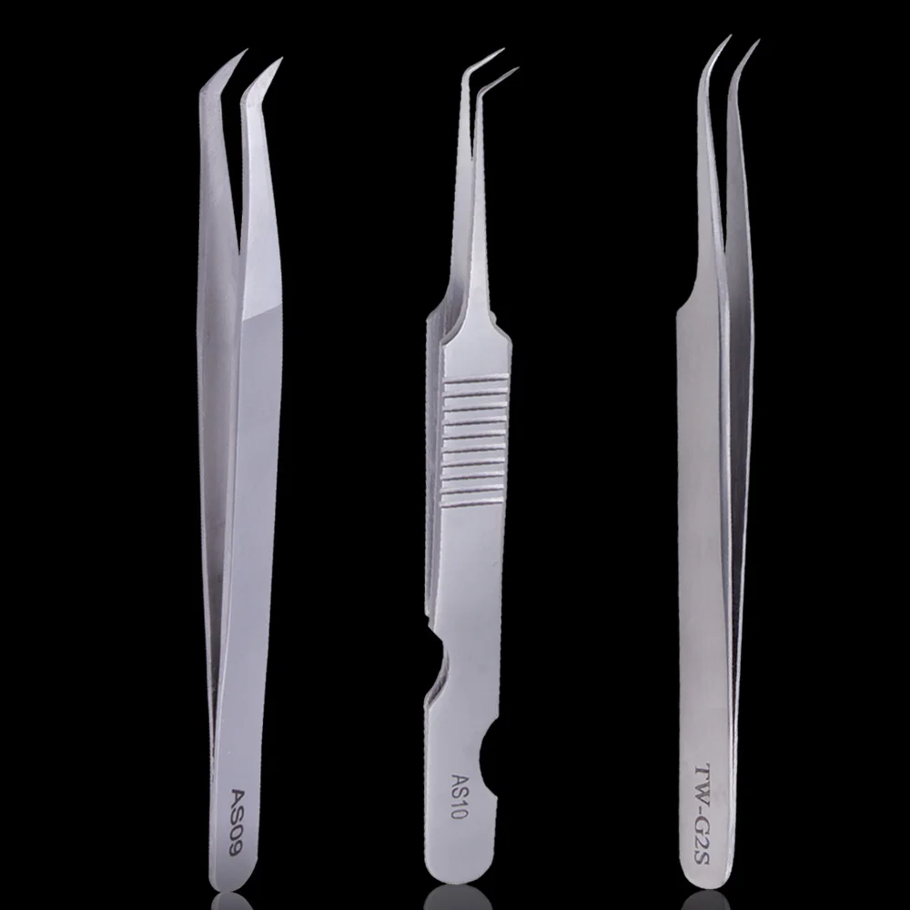 

Eyelash Extensions Tweezers Stainless Steel Non-magnetic Eyelash Tweezer Volume Individual 3D 6D Lashes Eyelashes Make Up Tool