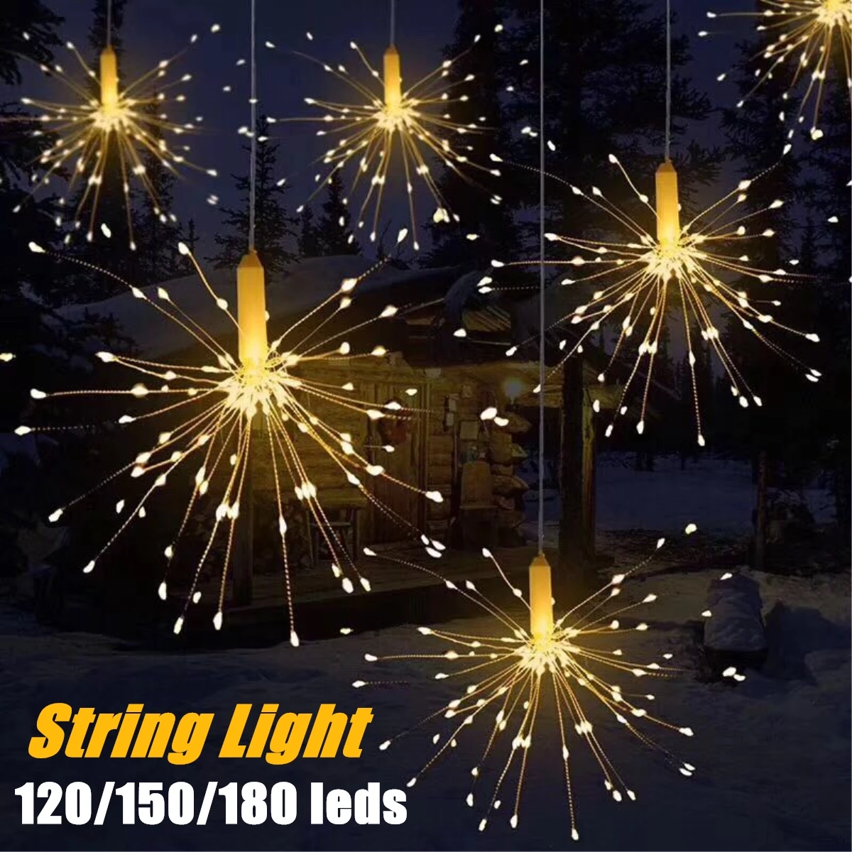 

120/150/180 LED Christmas Fairy String Lights Waterproof Outdoor Lamp Night Light Wedding Party Decoration Holiday Lighting