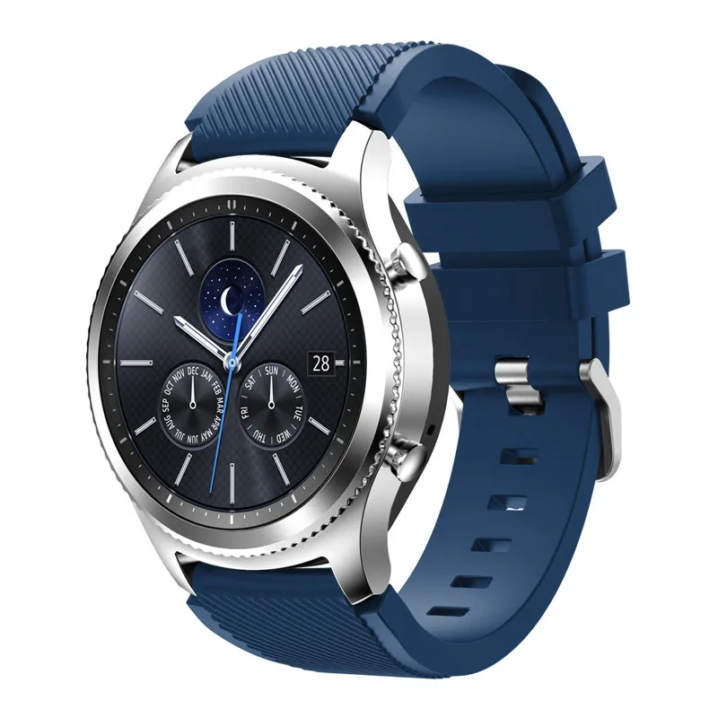 Для samsung galaxy watch 46 мм 42 мм активный 2 ремешка силиконовый ремень gear S3 frontier huawei watch gt 2 ремешок 22 мм 20 мм ремешок для часов - Цвет ремешка: Dark green