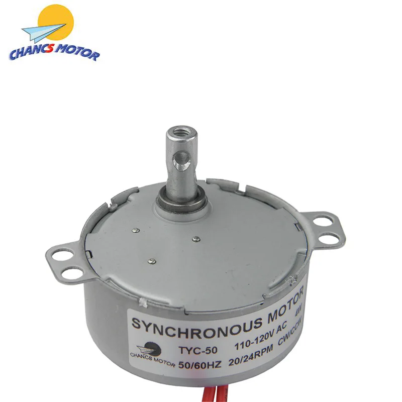 

TYC-50 Small Synchronous Motor 110V AC 20-24RPM CW/CCW 4W Electric Motor For School Project