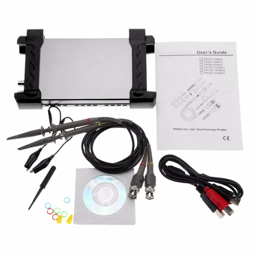 

1Set 6022BE 20MHz Bandwidth 48MSa/s PC Based USB Digital Storage Oscilloscope