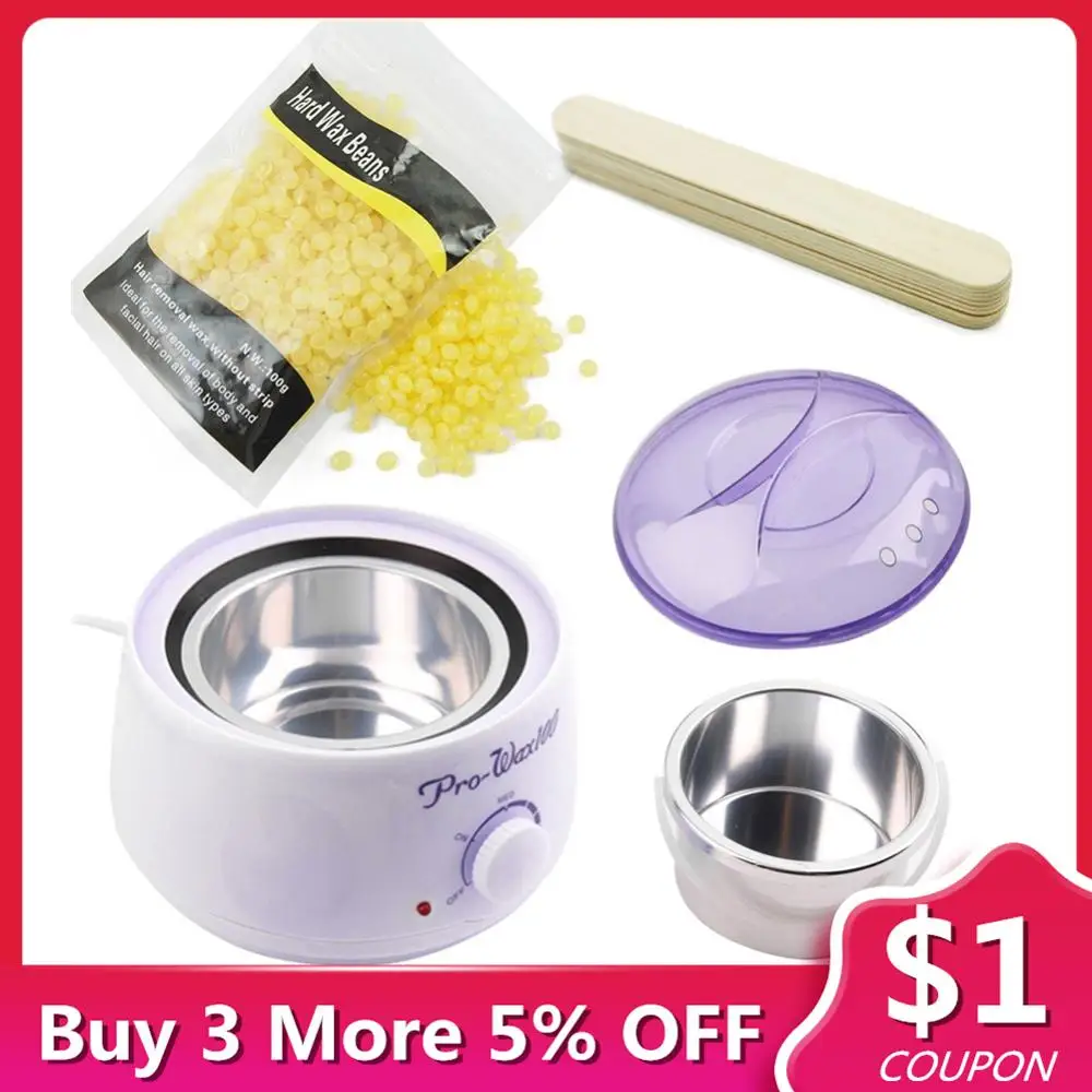 

1 Set Wax Beans Wax For Depilation Facial Hair Remover Wax Warmer Pearl Depiladora Facial Wax Set Hair Removal