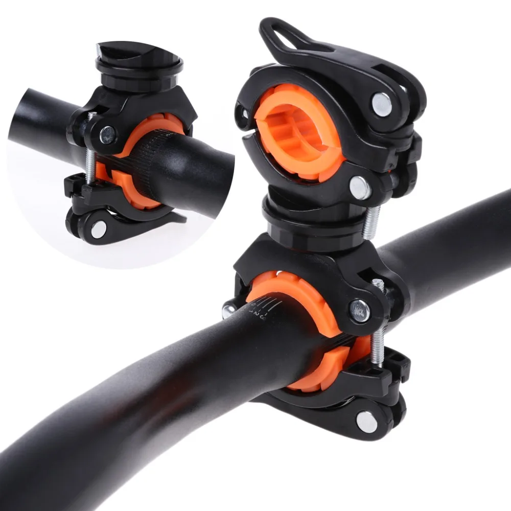 Best 360 Degree Rotation Cycling Bike Bicycle Flashlight Torch Mount LED Head Front Light Holder Clip Bicycle Accessories 4