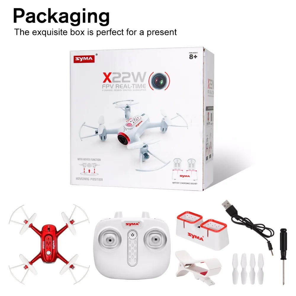 X22W Drones With Camera FPV Wifi Real Time 2 4GH 4CH Headless Mode Hover Function RC