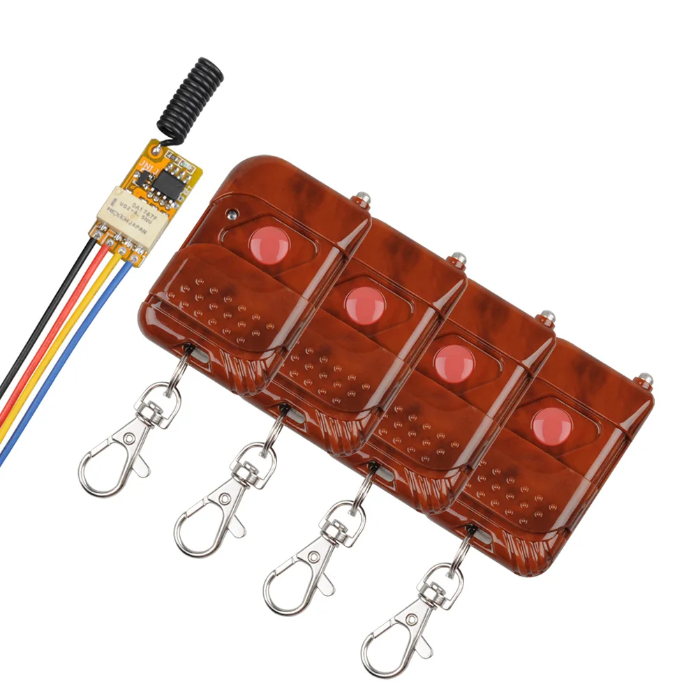

DC3.7V 5V 6V 9V 24V 1CH Remote Control Switch Mini Relay Wireless Controller Wide Working Voltage Receiver +Transmitter