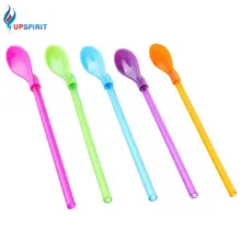 Upspirit 10 шт пластиковая соломинка ложки воды травяной чай сито для приправ соломинки для смузи ложка кофейная мешалка напитков для питья