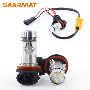

2pcs LED Canbus H8 H11 bulbs + No error Decoder with DRL Fog Daytime Running Lights For BMW X5 E53 E70 E46 325i 330i X3 E83 @12V