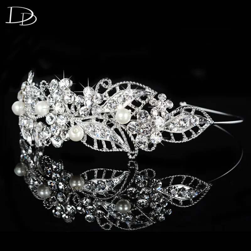 AAA crystal embroidery tiara bridal wedding diadem hair accessories