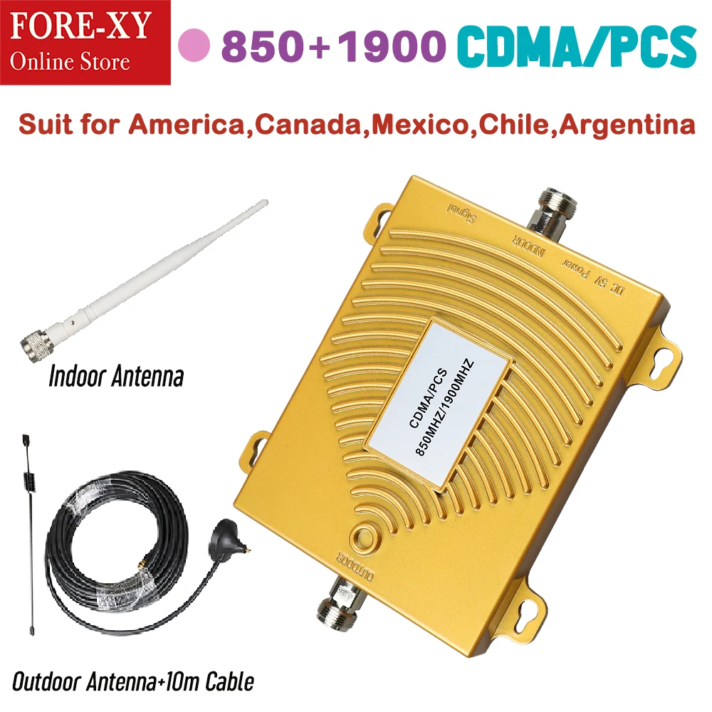 

Fast 2G 3G 4G Network cdma 850 pcs 1900 Cell Phone Signal Booster Mobile Cellular Signal Repeater Antenna Amplifier Home Office