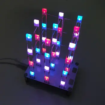 

DIY Electronic Kit Touch Control 3x3x4 Multicolour LED Light s Diy Kits
