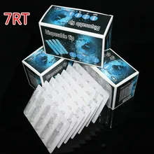 Besta 100 шт 7RT прозрачные одноразовые татуировки Советы стерильные Ассорти пластиковые татуировки Советы для инструменты для татуировок иглы татуировки