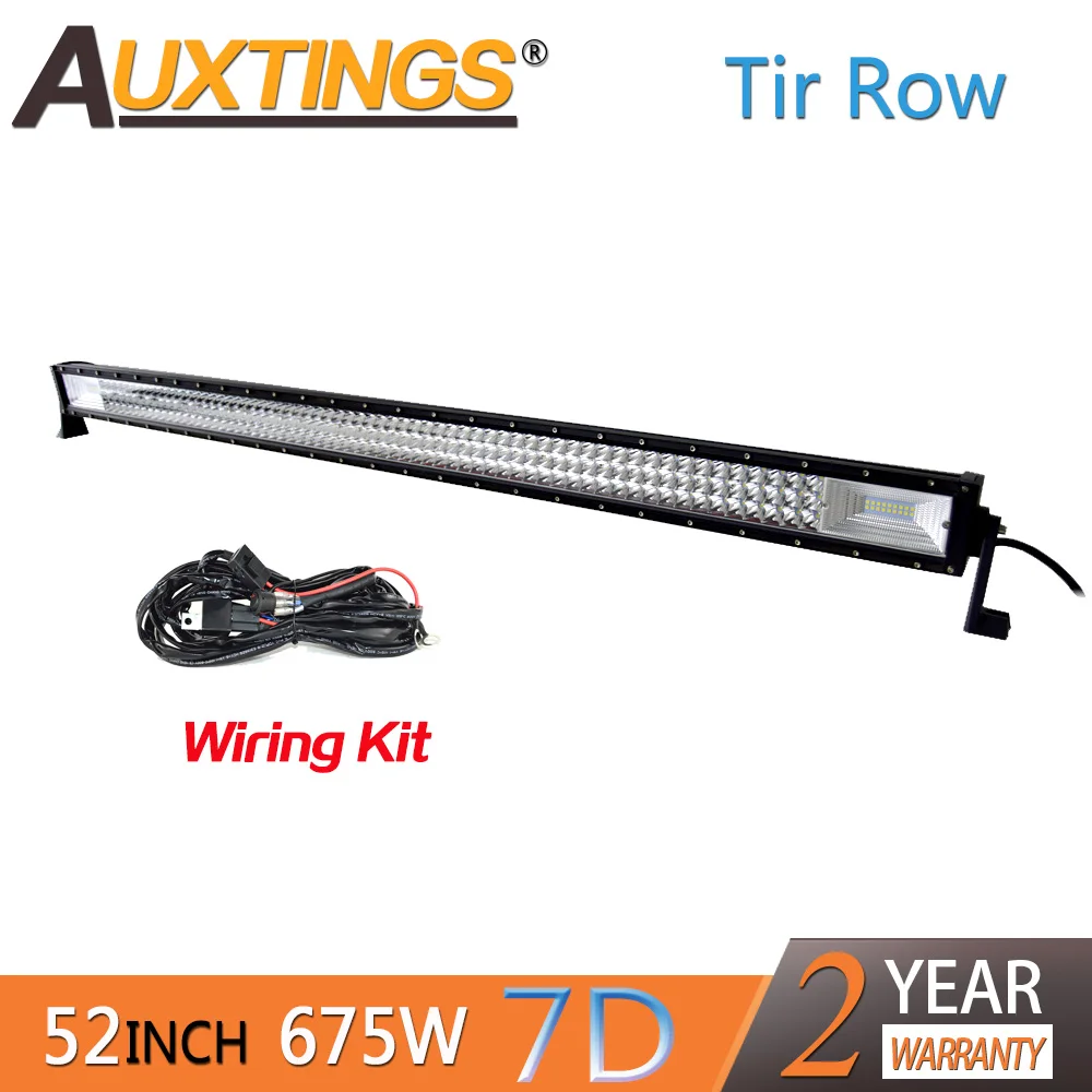 #^Special Price NEW item 52 \ Inch 675w tri rows movable bracket IP67 waterproof high power high lumens car 7D LED light bar offroad+Wiring #^Special Price NEW item 52 \ Inch 675w tri rows movable bracket IP67 waterproof high power high lumens car 7D LED light bar offroad+Wiring