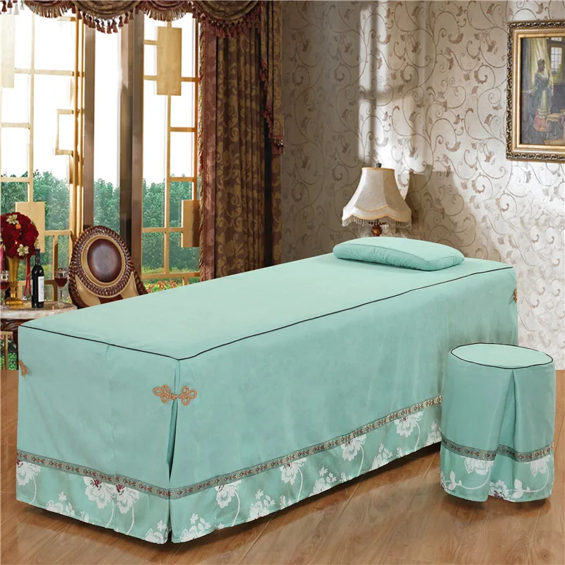 Новый сплошной цвет печати кровать юбка 70*190 см красота покрывало для гостиной с отверстием индивидуальные размеры зеленый фиолетовый #617