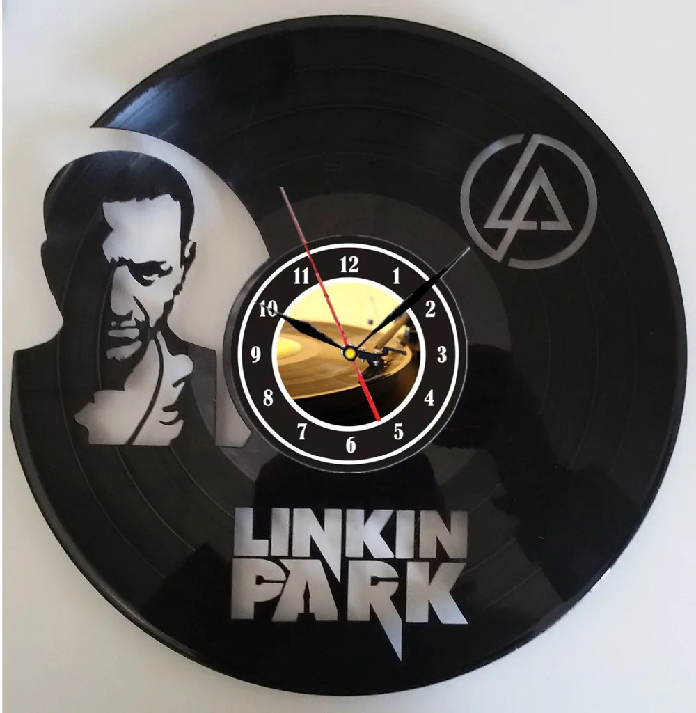 Таймер Linkin Park Виниловая пластинка настенные часы-получить уникальный гараж Настенный декор-идеи подарков для мальчиков и девочек-рок Уникальный Современное искусство